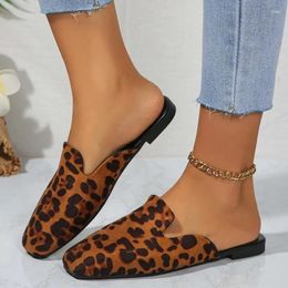 Casual Shoes For Women 2024 Fashion Women's Flats Light Mature Concise Loafers Flat With Leopard Print Ladies 35-42