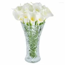 Decorative Flowers 10 Pieces Artificial Calla Lily Bunch Fake Bouquet Table Home Wedding Decoration Fall Decor Dried