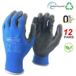 Gloves 24Pieces/12 Pairs High Quality Safety Garden Mechanic Protective Gloves Women or Men Rubber Security Work Glove