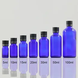 Storage Bottles 5ml Glass Blue Eye Serum Bottle Travel Size Packaging Essential Oil Dropper For Sample