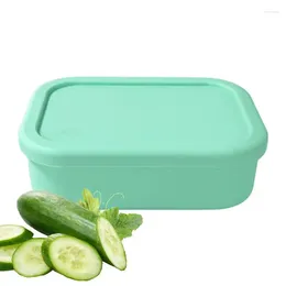 Dinnerware Silicone Lunch Container Heat-Resistant Box Portable Bag Microwave Safe Coldproof For Schools