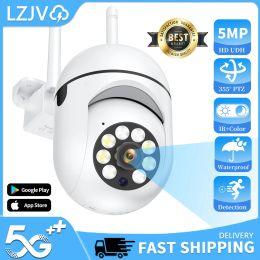 Cameras IP 5MP Camera Wifi Surveillance Security 2.4G 5G Monitor HD Protection Home Smart Tracking Night Vision DustProof Two Way Audio