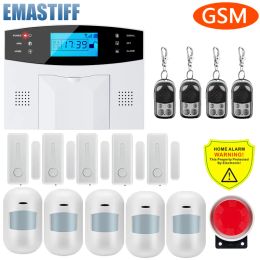 Kits GSM Alarm System IOS Android APP LCD Display Gsm Home Alarm System Digital Security Burglar House Autodialer Two Way Intercom