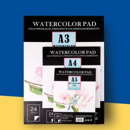 Paper 200gsm A4/A5 24Sheets Watercolour Paper Book Painting Thick Sketchbook For Drawing Graffiti Student Art Supplies