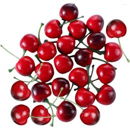 Party Decoration 40 Pcs Fake Fruit Model Artificial Fruits Adornment Home Decor Simulated Simulation Cherry Prop