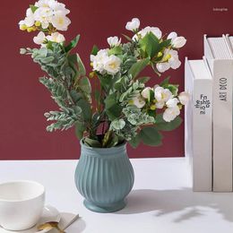 Vases Plastic Vase Nordic Style Creative Flower Arrangement Container Decoration Dry And Wet Imitation Glaze Po