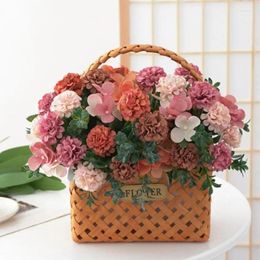 Decorative Flowers Artificial Hydrangea Bridal Bouquet Accessories Clearance Christmas Wreath Scrapbooking Vase For Home Wedding Decoration