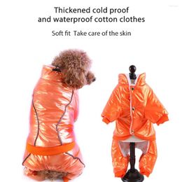 Dog Apparel Clothes Warm Winter Jumpsuit For Small Dogs Waterproof Pet Coat Reflective Snow Overalls