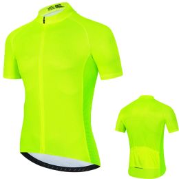 Sets Summer Fluorescent yellow Cycling Jersey Shirt Racing Sport Bicycle Shirt Ropa Ciclismo Pro Team MTB Bike Jersey Cycling Wear