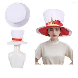 Party Supplies Adult White Top Lucifer Cosplay Hat Cap Costume Accessories Men Women Outfits Fantasy Halloween Carnival Gifts Suit