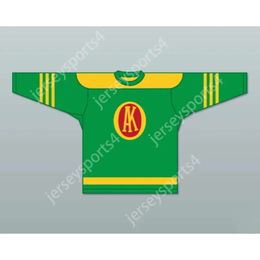 Gdsir Custom GREEN 1945-46 GORDIE HOWE 9 OMAHA AK-SAR-BEN KNIGHTS HOME HOCKEY JERSEY NEW Top Ed S-M-L-XL-XXL-3XL-4XL-5XL-6XL