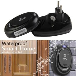 Doorbell Hot Waterproof Wireless with 36 Chimes Single Receiver Waterproof Plugin Type Doorbell Cordless Smart Home Door Bells