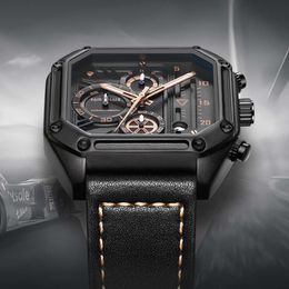 25 Mark Huafei Fashion Brand Men's Quartz Multifunctional Square Luxury Watch 81