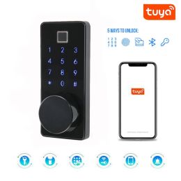 Lock Smart Lock Keyless Entry Bluetooth Tuya Lock With Fingerprint Reader Touch Screen Keypad Password Locks Compatible Tuya Gateway