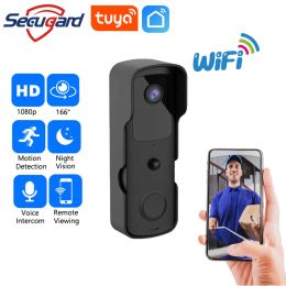 Doorbell Tuya WiFi Video Doorbell Outdoor Waterproof 1080P HD Camera DoorBell Video intercom APP Remote Monitoring IR Motion Detection