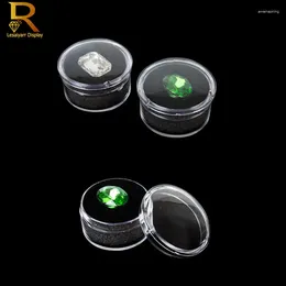 Jewelry Pouches Wholesale 10pcs/lot Clear Round Diamond Box Plastic Beads Case Storage Gem Packaging Organizer