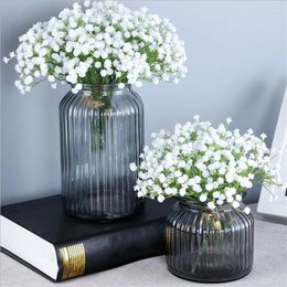 Decorative Flowers White Babys Breath Artificial Fake Gypsophila DIY Floral Bouquets Arrangement Wedding Home Decor