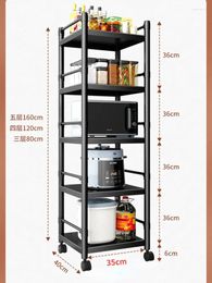 Kitchen Storage Movable Crevice Shelf Floor Standing Organisers Multi-functional Household Narrow Rack Home Furniture