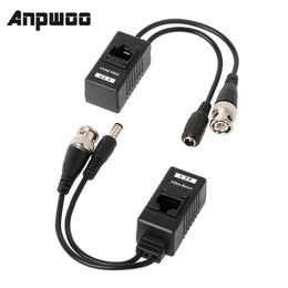 ANPWOO BNC To RJ45 Passive Video Power + Audio Balun Transceiver For CCTV Camera