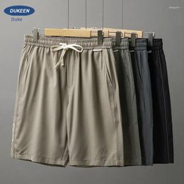 Men's Pants EN American Ice Silk Quick Drying Shorts For Summer Thin Loose Casual Middle Solid Colour Sports Split Pant Trend