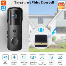 Doorbells Tuya Video Doorbell Digital Visual Intercom WIFI outdoor Door Bell Waterproof WiFi Doorbell Camera Smart Home Security Camera