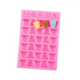 Baking Moulds Flower Pot Letter Silicone Fondant Cake Handmade DIY Chocolate Pudding Mould Resin Molds 15-370