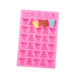 Baking Moulds Flower Pot Letter Silicone Fondant Cake Handmade DIY Chocolate Pudding Mould Resin Moulds 15-370