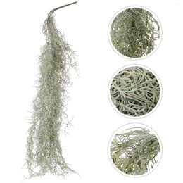 Decorative Flowers Simulated Hanging Vine Moss Green Decor Ornament Preserved Dried Landscape Plastic