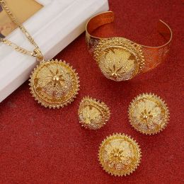Tools Ethiopian New Jewelry Sets Gold Color Eritrean Engagement Bride Wedding Habesha Jewelry Africa Sudan