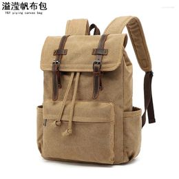 Backpack Vintage Canvas Men Women Casual Student Travel Hiking Camping 2024 Fashion Bags