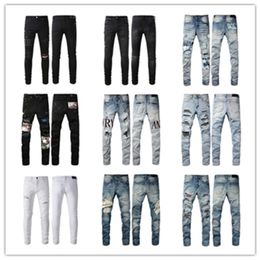 New Mens Jeans Fashion Skinny Straight Slim Ripped Jean elastic Casual Motorcycle Biker Stretch Denim Trouser Classic Pants jeans 2024-088 Top Sell