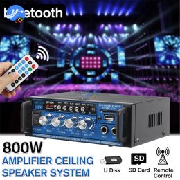 Amplifier Sound Amplifier Theatre Audio Sound System Professional AMP 800W Digital Bluetooth Home Amplifier HIFI Stereo Subwoofer EU Plug