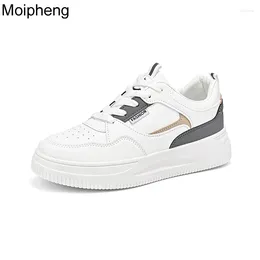 Casual Shoes Moipheng Women Breathable Platform Sneakers Fall Lace Up Flat Sneaker Lady White Vulcanized Zapatos De Mujer