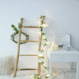 Decorative Flowers 220Cm Cherry Blossom Vine Gardening Home Decor Accessories Wedding Indoor Outdoor Artificial LED Light String