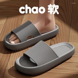 Slippers Thick Bottom Stepping On Feeling Men's Summer Wear Step Sense Indoor Home Use Couple Bath Non-slip Wholesale