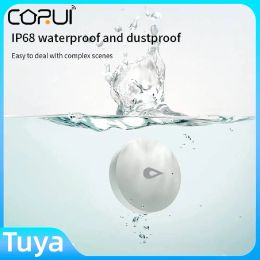 Detector CORUI Water Leak Smart Sensor Detector ZigBee3.0 Linkage Detector Alert Overflow Alarm Security Protection Via Tuya Wifi Alarm