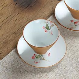 Tea Cups Ceramic Japanese Sets Coarse Pottery Single Cup Lotus Master Bamboo Hat Xh010