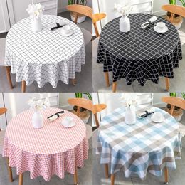 PVC Waterproof Table Cloth Oil Proof Wipeable Round Tablecloth Print Cover for Kitchen Garden Dining Wedding Decoration 240322