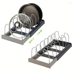 Kitchen Storage Kitchenware Organiser Expandable Pot And Pan Lid Bowl Holders Counter Retractable Rack Shelf Draining Dish Tray Drawer