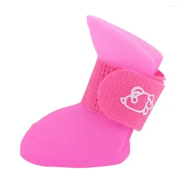 Dog Apparel High Qualily Creative Design Pet Dogs Lovely Comfortable Waterproof PVC Boots Fashionable Type Soft Rain Shoes For Small