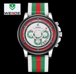 WEIDE Luxury Men Watch European Nylon Band 3 Eyes Highgrade Water Men Watch Relogio Masculino Sports Digital Numeral Date Watch9189221