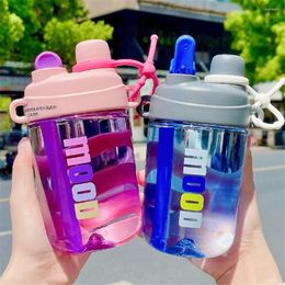 Water Bottles 600ml Cute Color Boys Girls Kids Cup Portable Travel Adults Student School Practical
