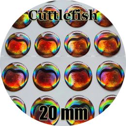 Lures 20mm 3D Cuttlefish / 100 Soft Moulded 3D Holographic Fish Eyes, Fly Tying, Jig, Lure Making, Craft