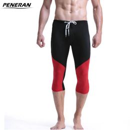 set Peneran 2020 Swimwear Men Long Swimsuit Man Beach Shorts Swim 3/4 Pants Mens Swimming Trunks Male Bathing Clothes Dry Fit Brand