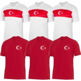 2024 2025 Turkiye Soccer Jersey 24 Turkey National Team Home Away white red DEMIRAL Kokcu YILDIZ ENES calhanoglu Football Shirts Kit