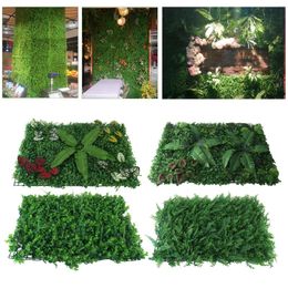 Decorative Flowers Artificial Plants Grass Wall Panel Backdrop Greenery For Indoor Outdoor Garden Decoration