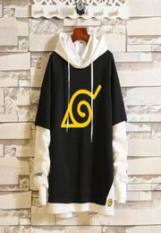 Anime Hooded Men Cosplay Costume Uzumaki Uchiha Sasuke Hoodie Unisex Casual Fake TwoPiece Sweatshirt X12142451741