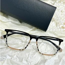 2024 lightweight concise big square glasses frame unisex mixed gradient Colour thin pure-plank fullrim for prescription eyeglasses goggles fullset design case