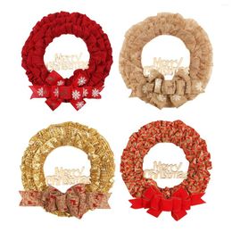 Decorative Flowers Christmas Wreath Ornaments Hanging Door Wreaths For Xmas Gate Fireplace