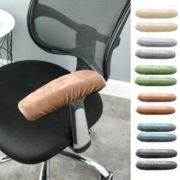 Chair Covers Computer Swivel Armrest Cover Home Decor Soft Zipper Velvet Knitted Thicken Arm Household Items